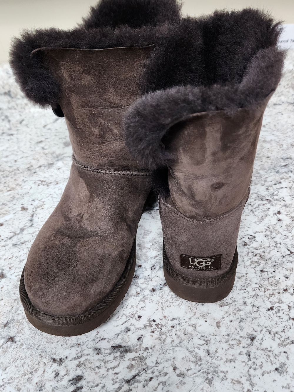 UGG Women's Sheepskin Boots - Dark Brown